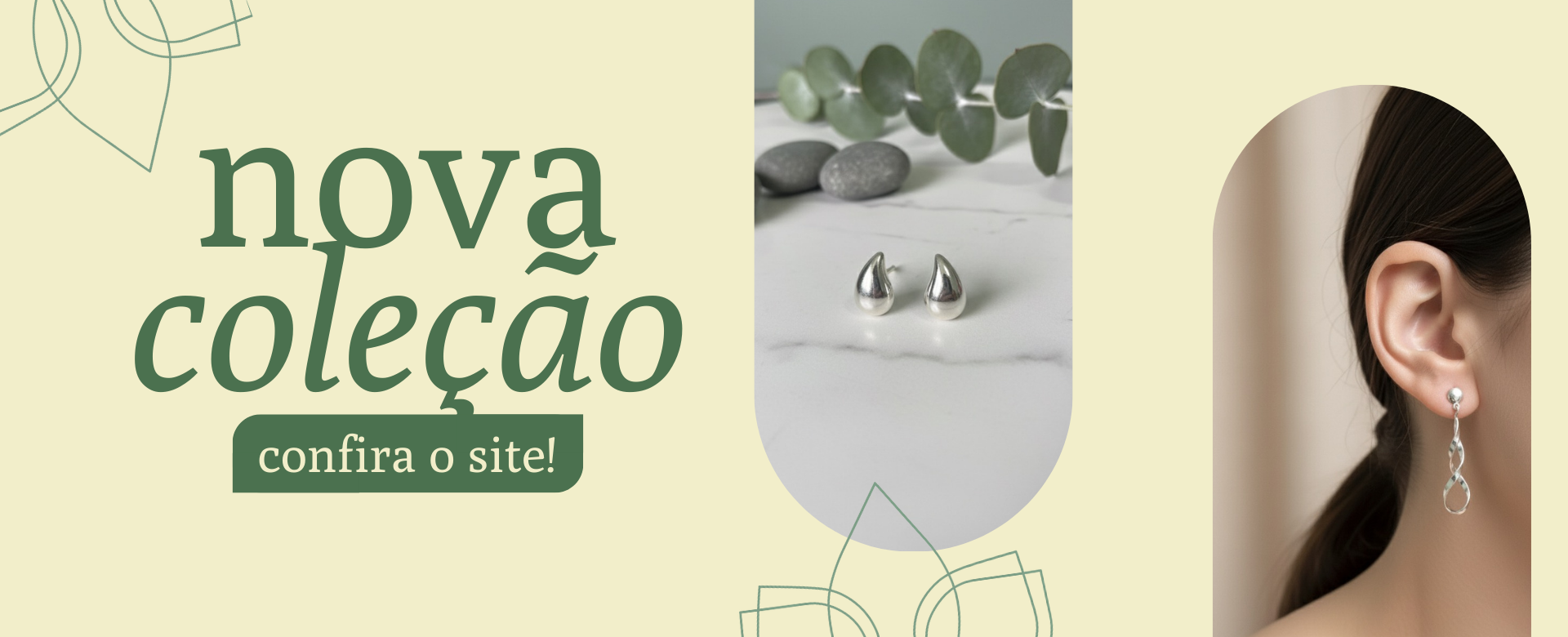 Banner para Site Nova coleção de verão loja de acessórios elegante rosa e bege (1)